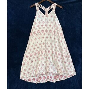 Artisan Ny Womens %100 Linen Halter Dress Size S Shift Braided Mediterranean